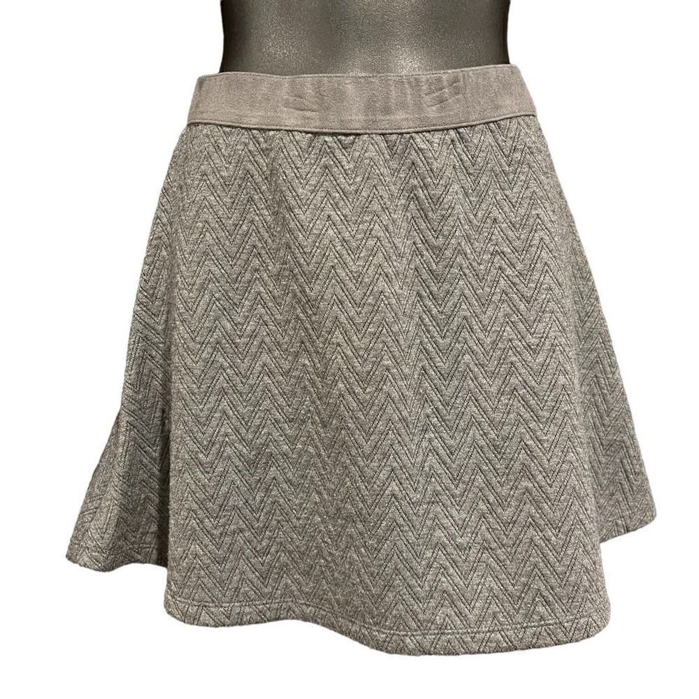 Candie’s Gray Zig-Zag Faux Suede Skirt Junior’s XS